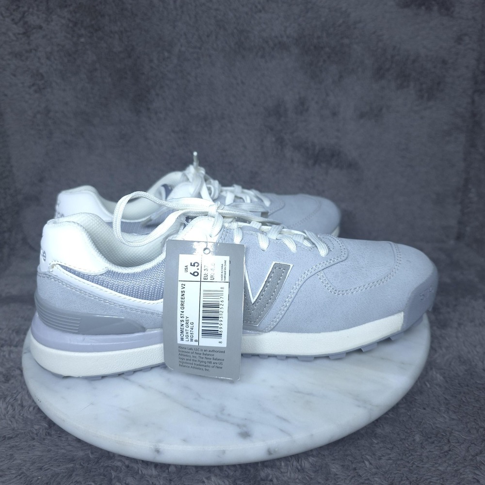 New Balance 574 Greens V2 Golf Shoes Womens 6.5 Gray Suede Spikeless Sneakers - Picture 5 of 12